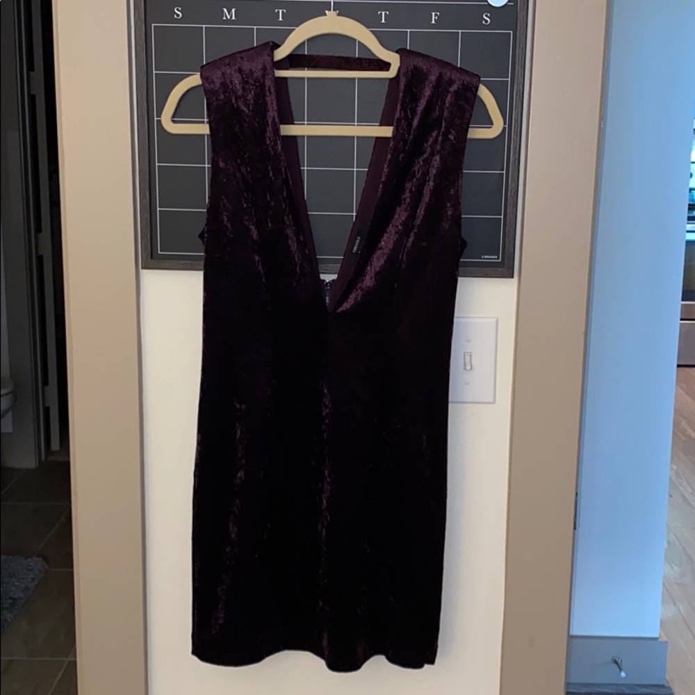 Purple Velvet Mini Dress